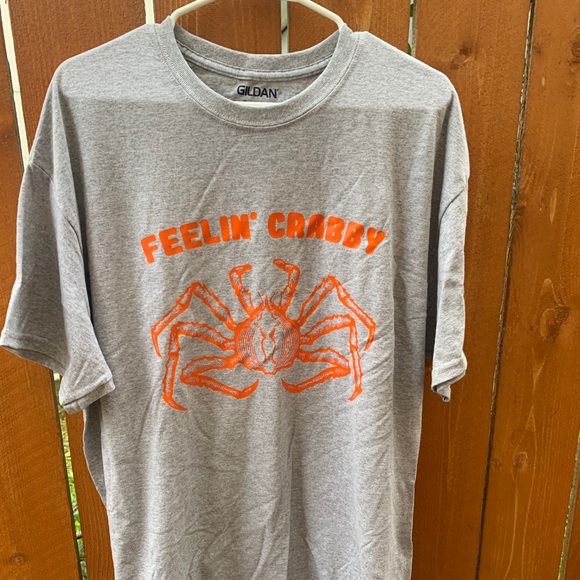 FEELIN’ CRABBY funny saying T-shirt, XL - Picture 1 of 4